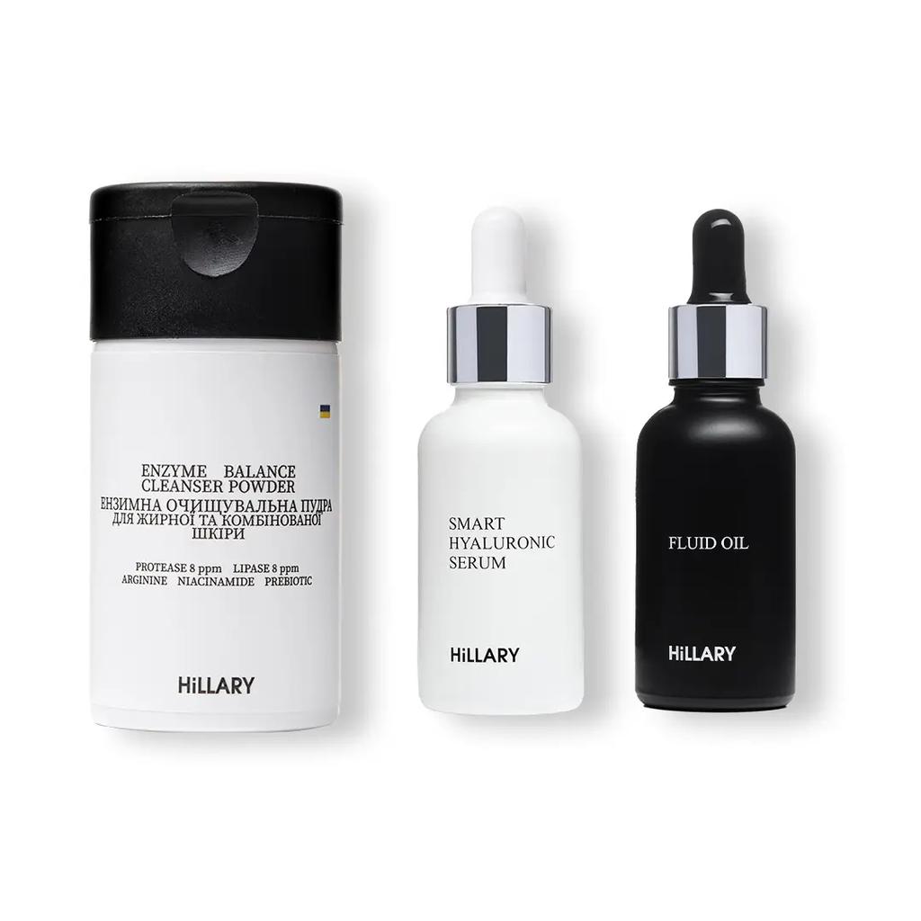 Set Enzyme Cleansing and Moisturizing for Oily and Combination Skin + Hillary Oil Fluid
