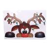 Reindeer Window Cling Stickers Christmas Decoration Set with Santa Claus & Snowflake Designs Creative DIY Xmas Decals