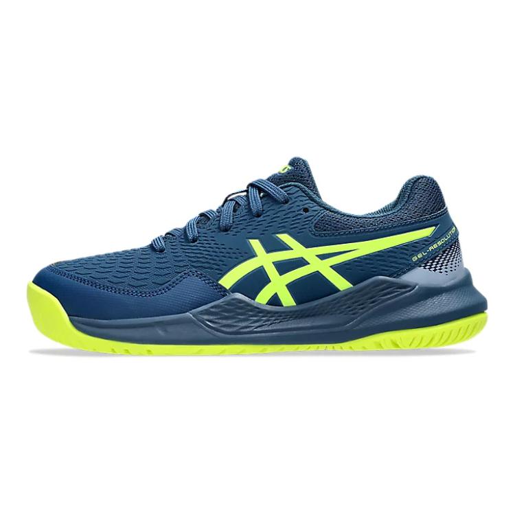 Asics Gel Resolution 9 Soft And Comfortable Abrasion Resistant Low top Kids' Training Shoes Dark Blue 1044A067-404