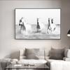 Фотография скачущей лошади, печать на холсте, современный черный, белый цвет, настенный художественный постер, изображение животного для гостиной, домашний декор, Cuadros