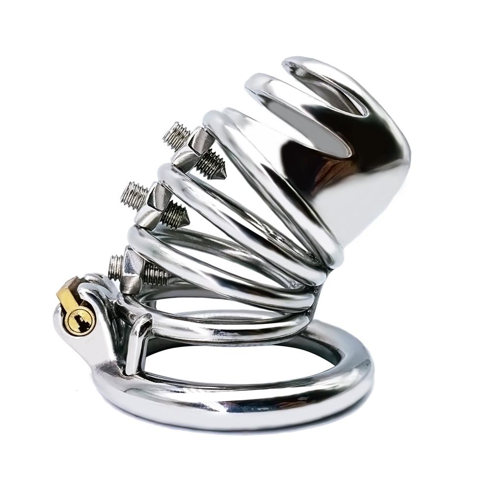 FRKO Muti-ring Male Chastity Cage Big Penis Lock Cage With Spike Stimulation Adult Games Penis Restraint BDSM Sex Toos For Man