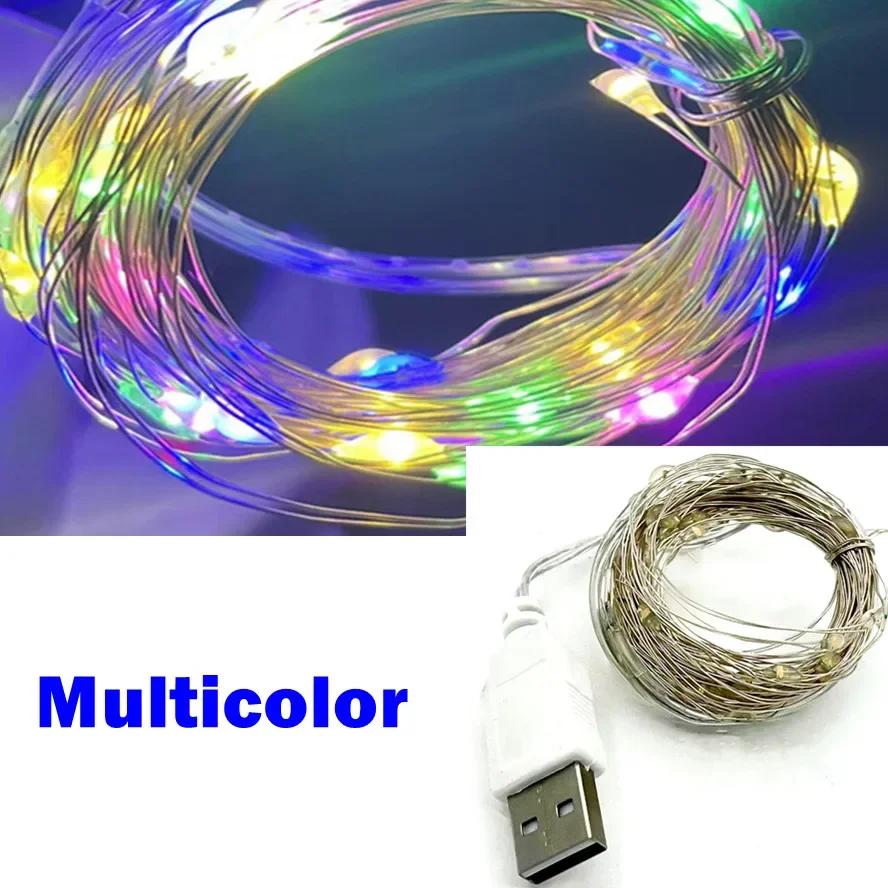 USB Медная Проволока Светодиодная Гирлянда Сказочная Гирлянда Светодиодная Гирлянда Уличная Водонепроницаемая Гирлянда Для Рождества Свадьбы Вечеринки Декорации