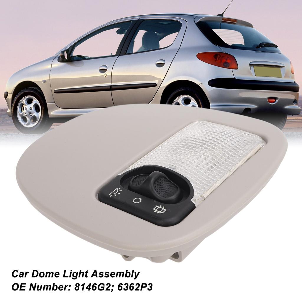 Внутренний плафон для чтения с панелью, точная подгонка, устойчивая к царапинам 8146G2, замена для 206 207 6362P3