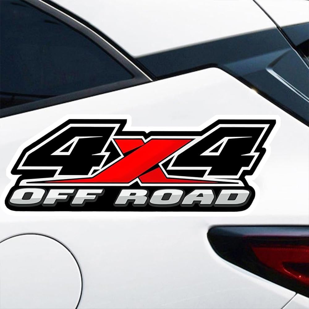 2 шт. Наклейки-декали 4x4 для бездорожья 30x10 см, Защита от царапин, Водонепроницаемая самоклеящаяся декаль, Используется для автомобиля, для Ford F-150, F-250, F-350, Tacoma,