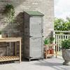 Garden Shed Gray 59.5 x 56 x 176.5 cm Solid Spruce Wood