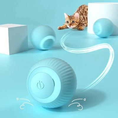 Электрические игрушки для кошек, автоматические катящиеся умные игрушки для кошек, интерактивные игрушки для дрессировки кошек, самодвижущиеся игрушки для котят для игр в помещении