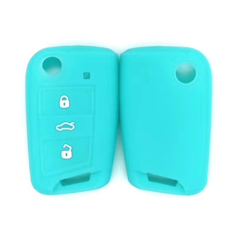 Силиконовый чехол для автомобильного ключа для VW Golf MK7 Tiguan для Skoda Octavia для Seat Leon Ibiza Octavia A7