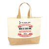 Sac Cabas - PLANETEE - Naturopathe Superwoman - Jute - Beige - Made In France