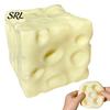 Decorative Stress Relief Toy Shapeable Cheese Squeeze Toy, Block Sensory for Relief, Moldable Cube Pinch Home Office Classroom Realistic