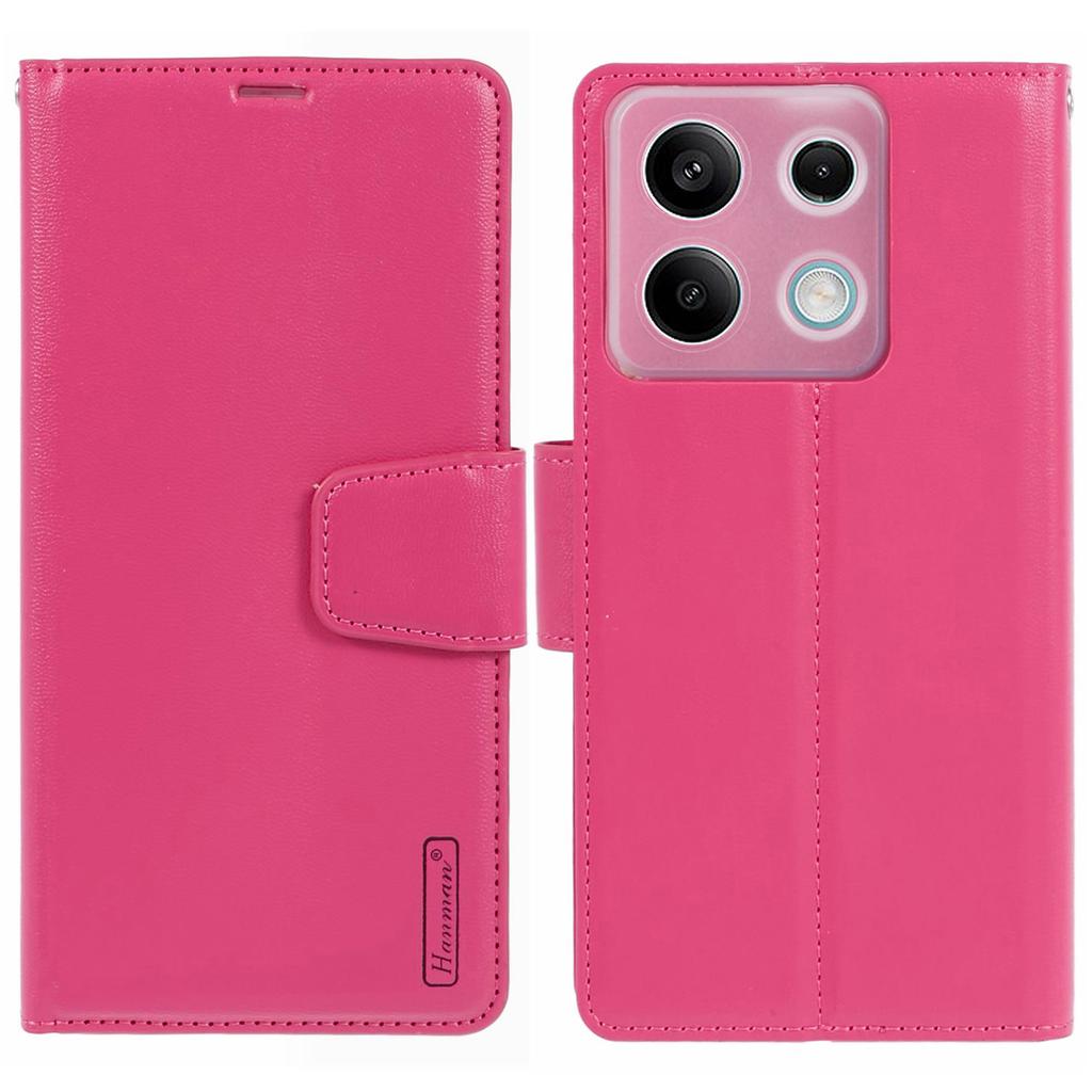 HANMAN Mill Series Phone Cover for Xiaomi Redmi Note 13 5G Case PU Leather Phone Shell Wallet