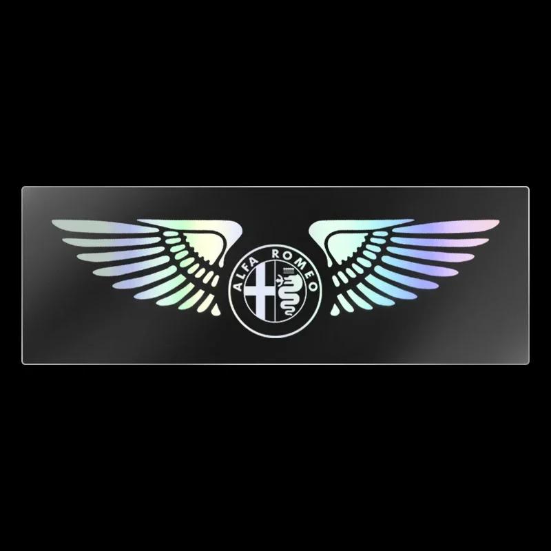 Car Stickers For Alfa Romeo Colorful Reflective Laser Angel Wing Styling Car Trunk Door Stickers For Alfa Romeo Giulia Stelvio M