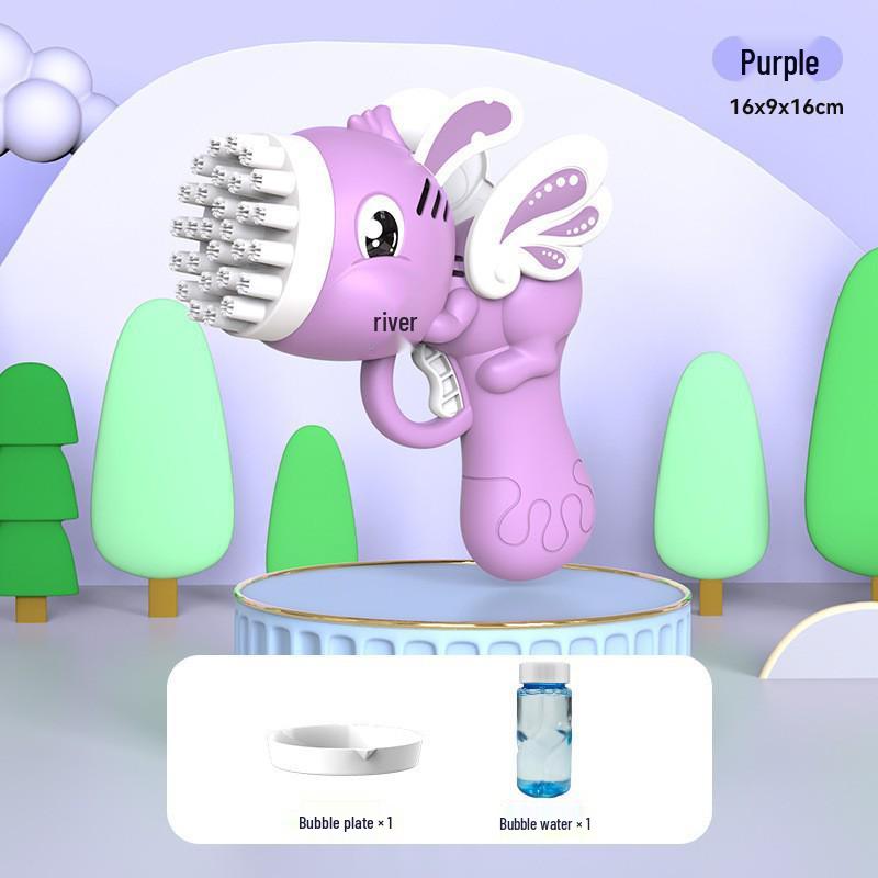 40-Hole Little Dinosaur Handheld Bubble Blower - Automatic Outdoor Toy for Kids