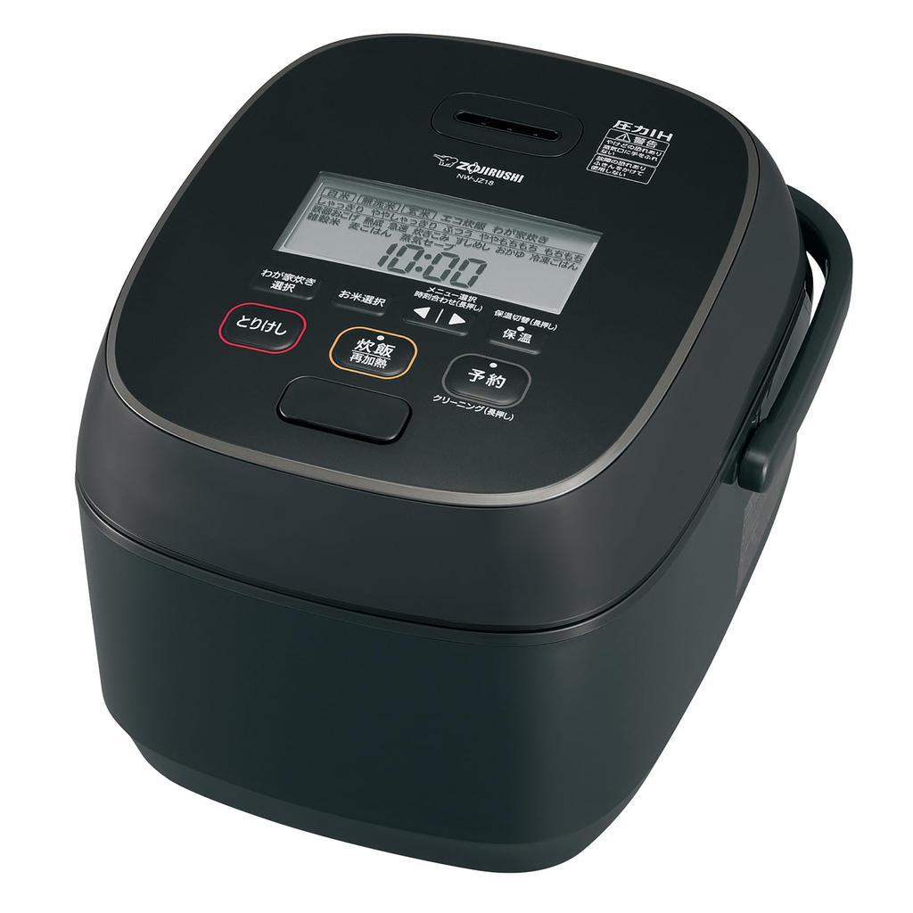 Zojirushi Rice Cooker Pressure IH Rice Cooker 1 Sho Cooking Extreme Cooking Black NW-JZ18-BA
