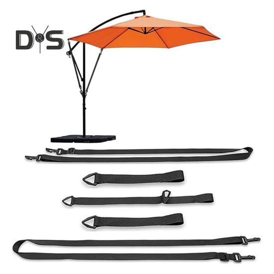 5 шт., ремень для фиксации зонта на открытом воздухе, ремень для защиты от ветра для сада, патио, рынка, регулируемый консольный зонт, ветрозащитная лента