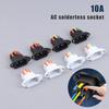 NEW IEC C14 3 Pin Socket Quick Connect Press Charging Power Supply Socket 3 Core Male Socket 250V 10A Easy Install Connect