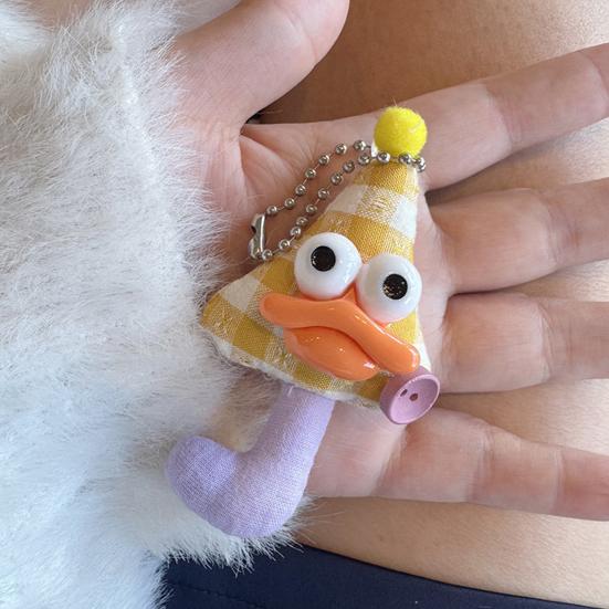 Юшэн Брелок с мультяшной куклой с большим ртом, Подвеска для сумки, Украшение, Насыщенный цвет макарон, Держатель для ключей, Мягкая тканевая подвеска для ключей