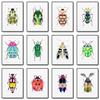 Watercolor Bug Beetle Ladybug Poster Print Colorful Insect Canvas Painting Nature Wall Art Picture Nursery Kids Room Home Decor