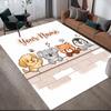 Custom Name Custom Animal Flannel Pattern Square Carpet,Area Rug,Carpet Rug for Living Room Bedroom Sofa Playroom Decor,Non-slip Floor Mat