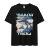 Tralero Tralala Смешной мем с акулой Принт Футболки Мужская мода Хлопковая футболка высокого качества Унисекс летняя с круглым вырезом с коротким рукавом