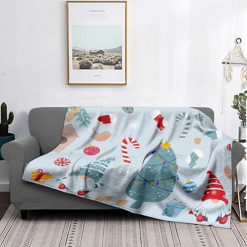 Home Decoration Plush Throw Sofa Blanket Bedspread Bed Fluffy Soft Blankets Decor Plaid Modern Halloween Merry Christmas Winter