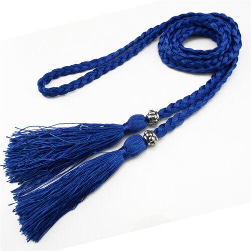 Woven Tassel Belt Self-Tie Dress Belt Waist Decoration Rope Braided Boho Style