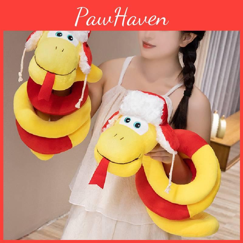 Adorable Plush Snake Toy For 2025 Year Of The Snake Festive Celebration Gift