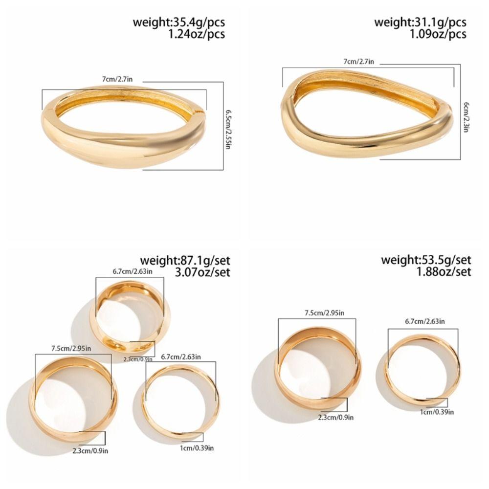 Metal Irregular Open Bangle Europe American Style Alloy Cuff Bangles Jewelry Accessories Minority Design Exaggerated Bracelet