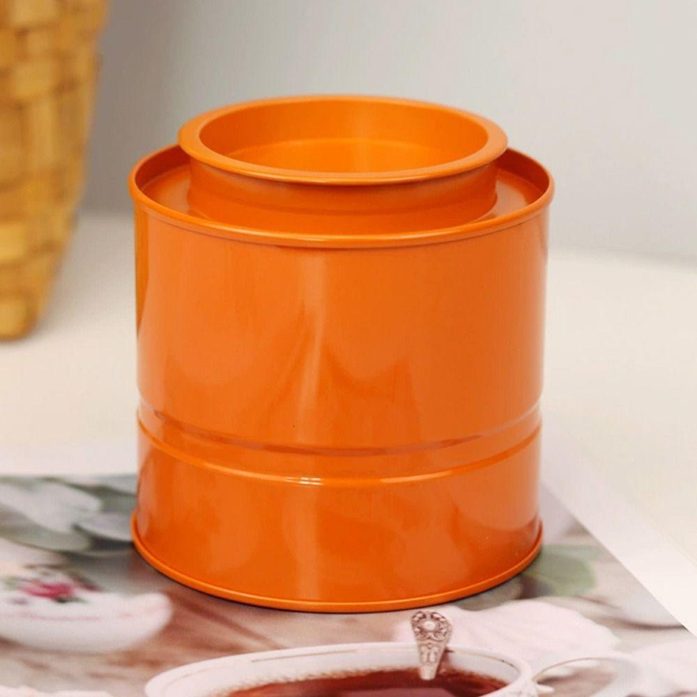 Банка с крышкой Банка для чая Винтажный стиль Герметичный контейнер Банка для чая Металлическая конструкция Материал жесть Банка для хранения Хранение дома