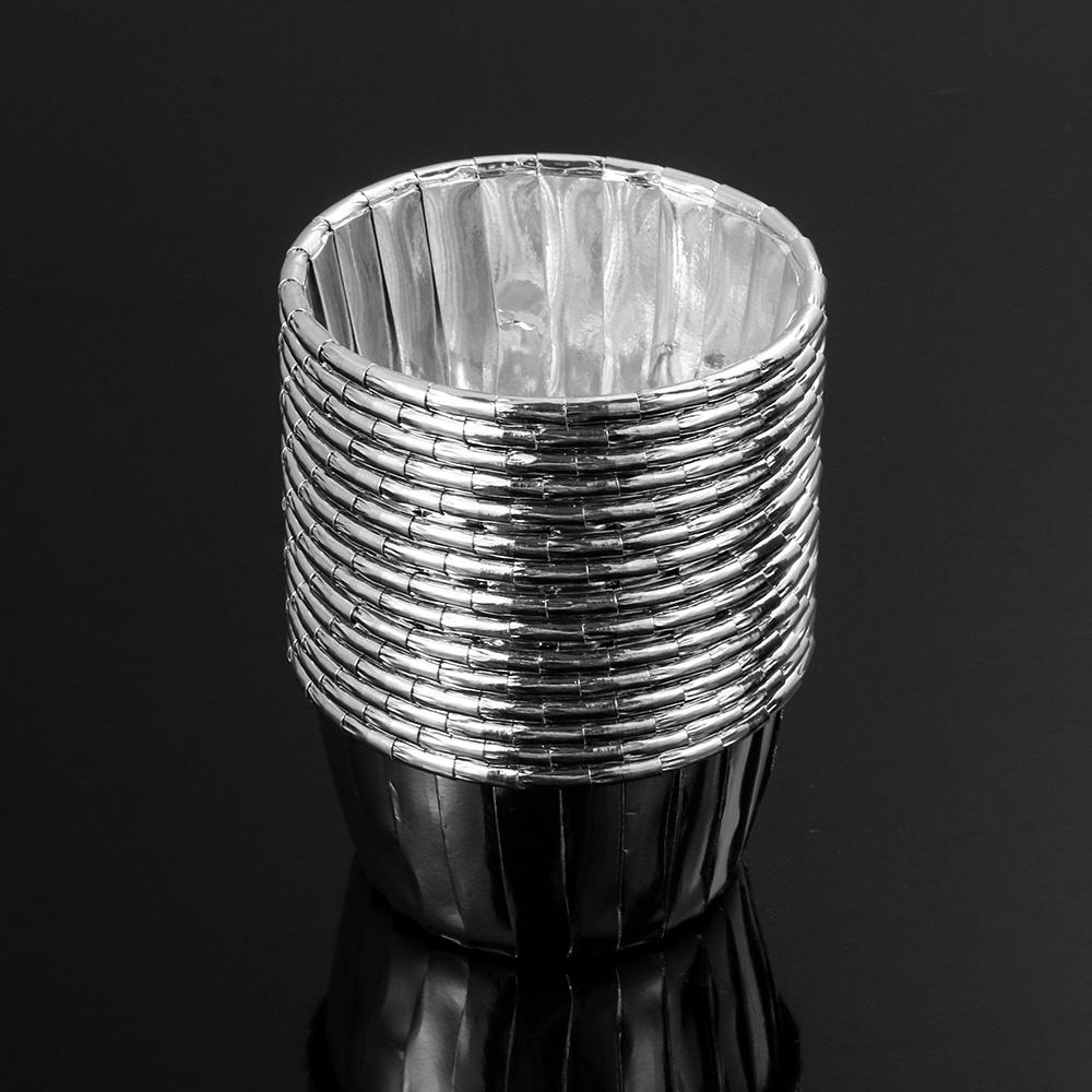 Gold Silver Coated Cake Liner Cake Paper Cups Crimping Muffin Cases Baking Mold Cupcake Wrappers