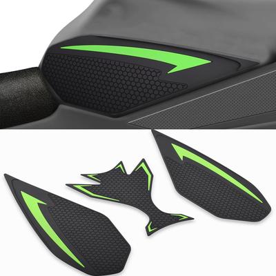 BYEMTTY Накладка на бак для дорожного мотоцикла, комплект для Kawasaki Ninja 650 (2017-2024) и Z650 (2019-2024 гг.) Бак Pad (зеленый)