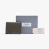 Thom Browne Pebble Grain Three Stripe Card Wallet Maw021l 00198 206