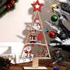 Wood Christmas Decoration Multicolor Tabletop Ornament Christmas Tree Desktop Ornament  Gift