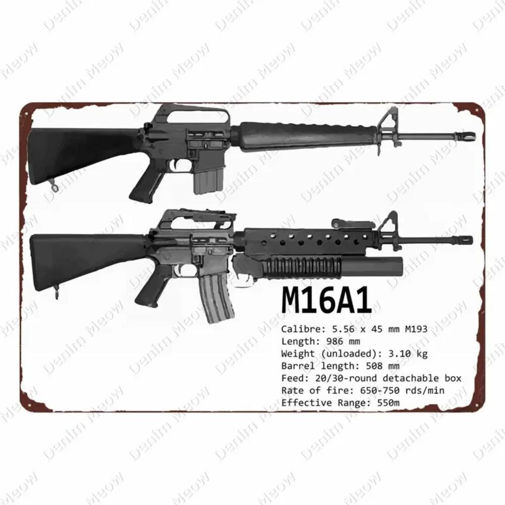 Винтажная металлическая табличка Uzi - Оружие Винтовка Жестяная Пластина, Декор для Военных Фанатов для Бара Клуба Кафе Комнаты, Настенное Искусство Картина