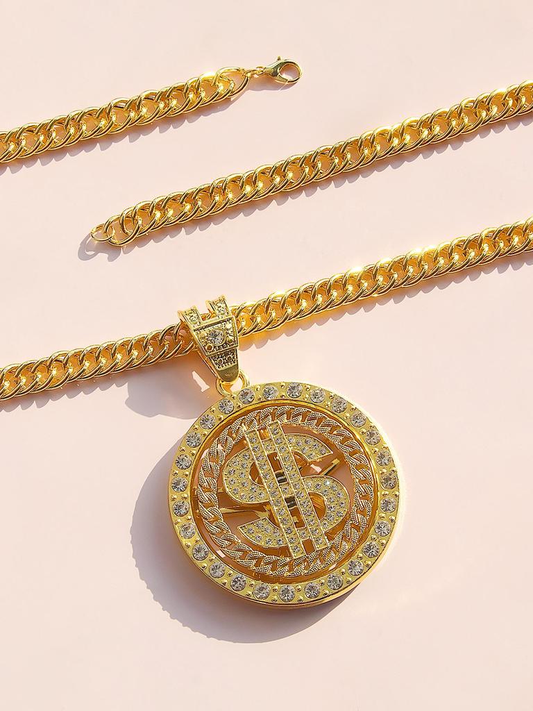 Her Lab Ювелирные изделия| Изысканное бриллиантовое колье, кубинское колье с вращающимися деньгами, упаковка шкатулки для драгоценностей.