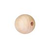 Raw Wood Beads Round 3 Cm Hole 0.7 Cm 4 Pieces