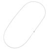18K Kihei Necklace Chain 2 Sides 60cm Thin Width Pull Ring White Gold K18 18K 1.2mm Men's Women's