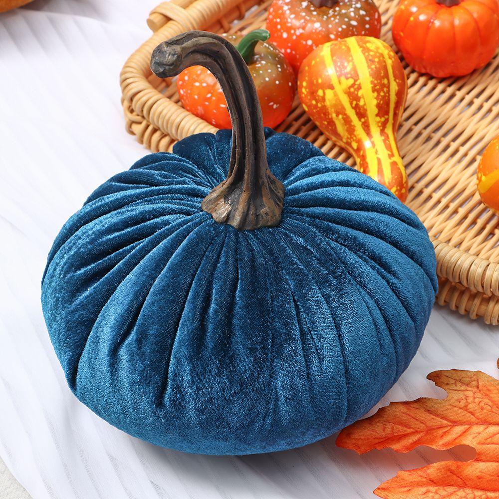 Artificial Halloween Handmade Soft Stuffed Pumpki Plush Throw Pillows Velvet Pillow Pumpkins Decor