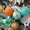 12pcs Creative Christmas Tree Pendant 6/8cm Hanging Ornament Crafts Christmas Ball Set  Holiday
