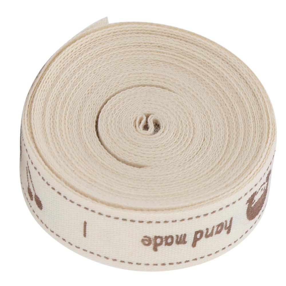 1pcs Creative 1.5cm Width Cotton Ribbon Twill Tape Embroidered Gift Packaging Ribbon Handmade Fonts Ribbon DIY Crafts