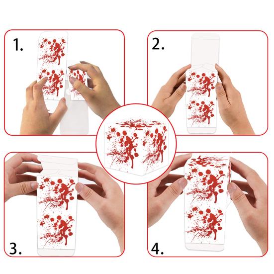 6/12/18 Pcs Halloween Candy Box Blood Hand Design Trick or Treat Boxes Halloween Cookies Goodie Holder for Kids Halloween Party Decoration