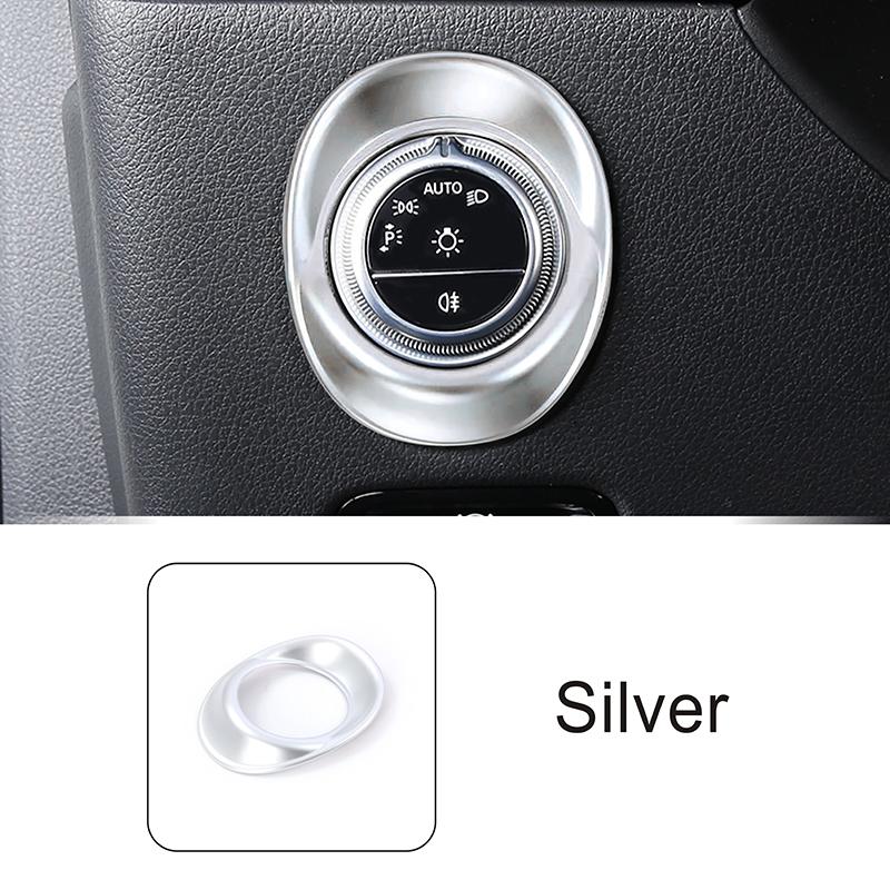 Carbon Fiber Color Car Headlight Switch Button Frame Head Lamp Trim For Mercedes Benz C Class W206 -23 Interior Accessories
