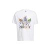 Adidas Originals Trefoil SS22 Cartoon Logo Print Casual Short Sleeve T-Shirt Unisex Tops White HC3076