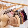Legging Organizer for Closet, Wooden Hangers with 12 Metal Clips, Hangers Space Saving, Closet Organizer for Hats, Skirts, Tank Tops, Ties, Camisoles