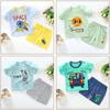 2023 Summer Cotton Children's Short Sleeve T-shirt Set Baby Short Sleeve Shorts Two-piece Set