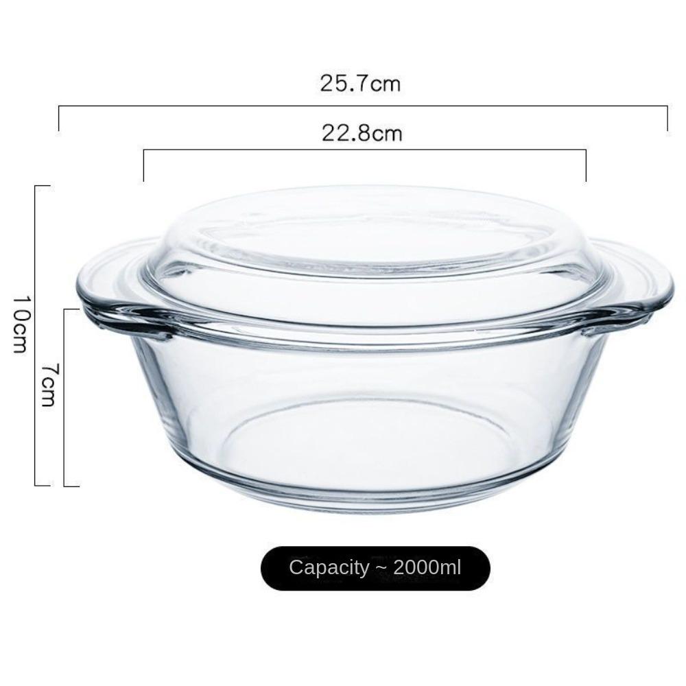 Высококачественная хрустальная миска из боросиликатного стекла, термостойкая бытовая кастрюля для приготовления пищи, контейнер для хранения продуктов