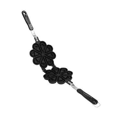 Вафельница NoStick с 2 ручками из нержавеющей стали в форме сердца для блинов для дома