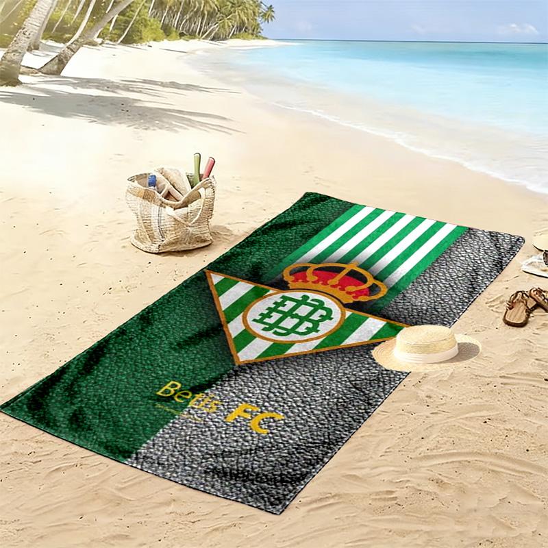 Пляжное полотенце с принтом Real Betis, Большое мягкое быстросохнущее полотенце для пляжа, кемпинга, плавания