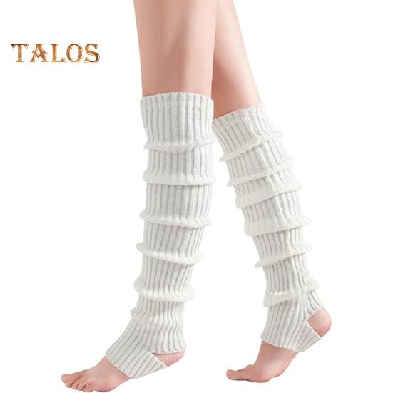1 пара зимних гетр, теплые ребристые трикотажные полоски, эластичные трикотажные носки до щиколотки с отверстием для пятки, аксессуары 80-х для вечеринок, спорта, йоги, танцев