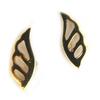 Les Trésors De Lily [M1792] - Gold Plated Earrings 'Angel Wings' Gold - 9x3 Mm