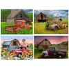 5DDIY Diamond Painting Set Rural Style View Car Full Round Square Cross Embroidery Home Wall Decoration Art Crafts